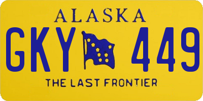 AK license plate GKY449