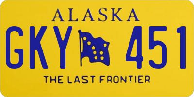 AK license plate GKY451