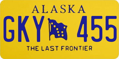 AK license plate GKY455
