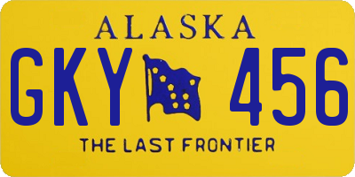 AK license plate GKY456