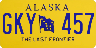 AK license plate GKY457