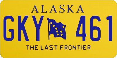 AK license plate GKY461