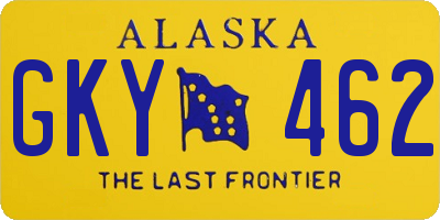 AK license plate GKY462