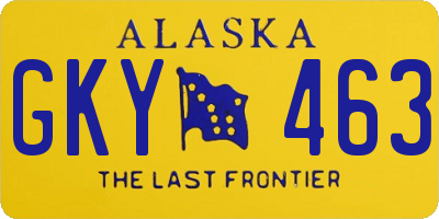 AK license plate GKY463