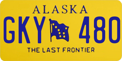 AK license plate GKY480