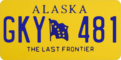 AK license plate GKY481