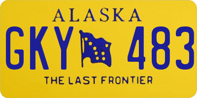 AK license plate GKY483