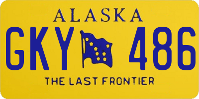 AK license plate GKY486