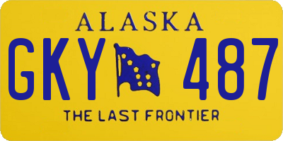 AK license plate GKY487