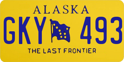 AK license plate GKY493
