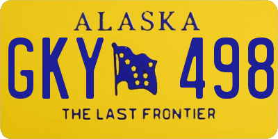 AK license plate GKY498