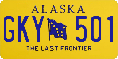 AK license plate GKY501