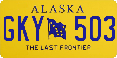 AK license plate GKY503