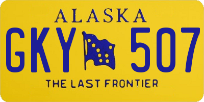 AK license plate GKY507