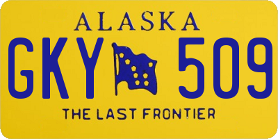 AK license plate GKY509