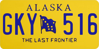 AK license plate GKY516