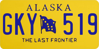 AK license plate GKY519