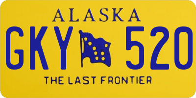 AK license plate GKY520