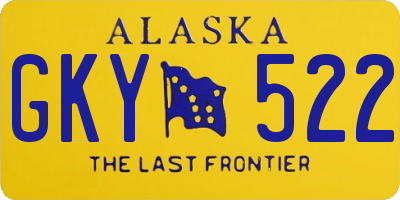 AK license plate GKY522