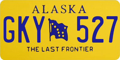 AK license plate GKY527