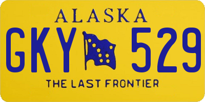 AK license plate GKY529