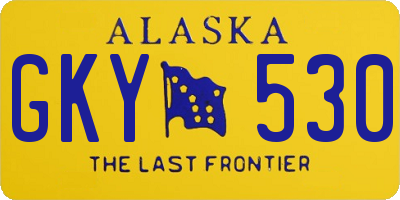 AK license plate GKY530