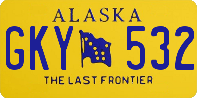 AK license plate GKY532