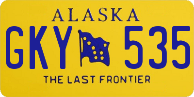 AK license plate GKY535