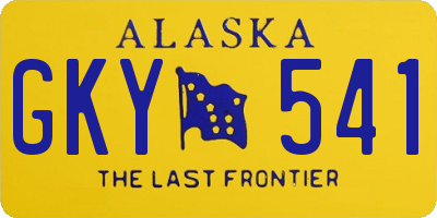 AK license plate GKY541
