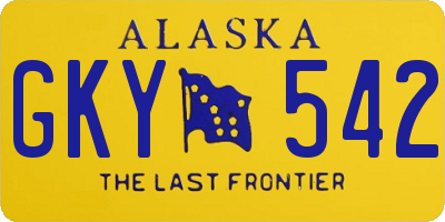 AK license plate GKY542