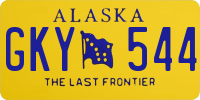 AK license plate GKY544