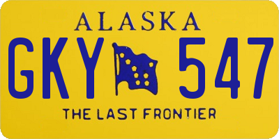 AK license plate GKY547