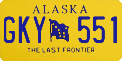 AK license plate GKY551