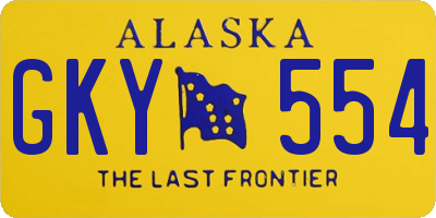 AK license plate GKY554