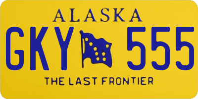 AK license plate GKY555