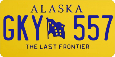AK license plate GKY557