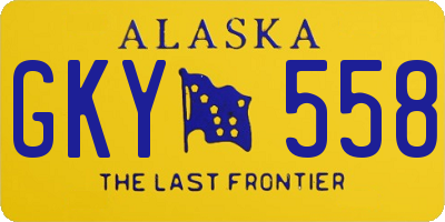 AK license plate GKY558