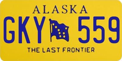 AK license plate GKY559