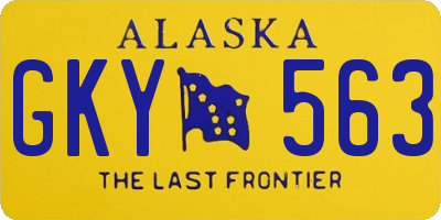 AK license plate GKY563