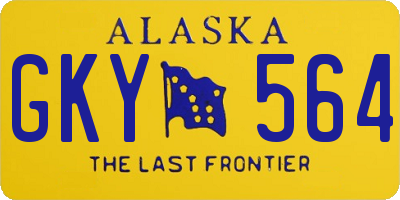 AK license plate GKY564