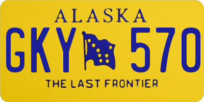 AK license plate GKY570