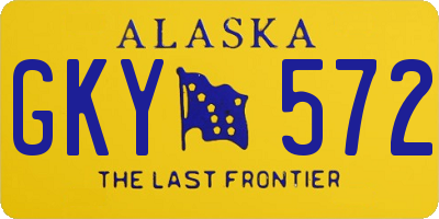 AK license plate GKY572