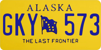 AK license plate GKY573