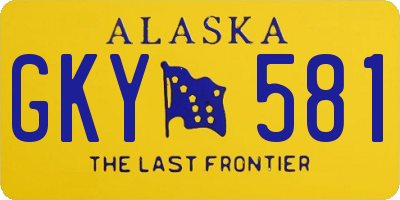 AK license plate GKY581