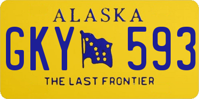 AK license plate GKY593