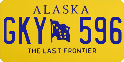 AK license plate GKY596