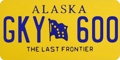 AK license plate GKY600