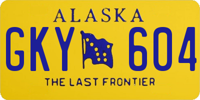 AK license plate GKY604