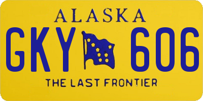 AK license plate GKY606