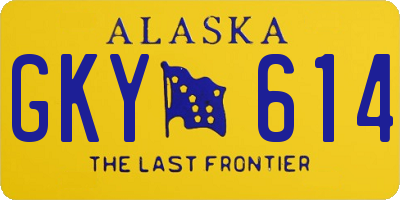 AK license plate GKY614